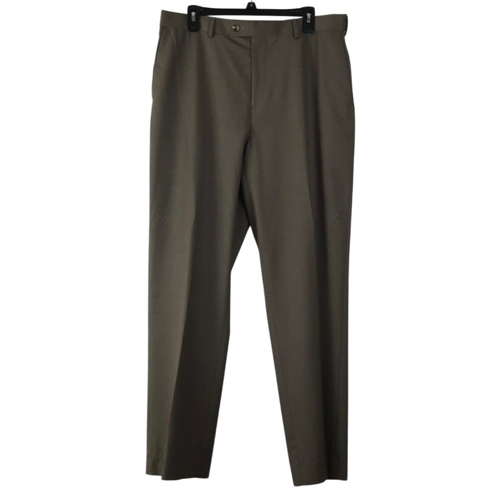 Croft & Barrow Dark Gray Beige Dress Pants Size 36 x 32